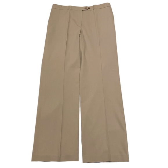 Ann Taylor Wide Leg Tailored Wool Blend Suit Pants | Tan | 12 - Picture 1 of 13
